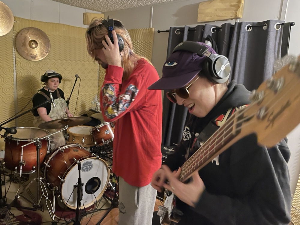 Band session at Leaning Studios